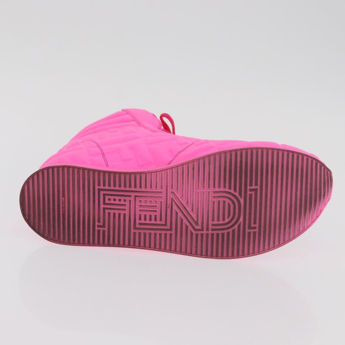 FENDI Zucca Canvas Sneakers 39 Pink Auth 181201A