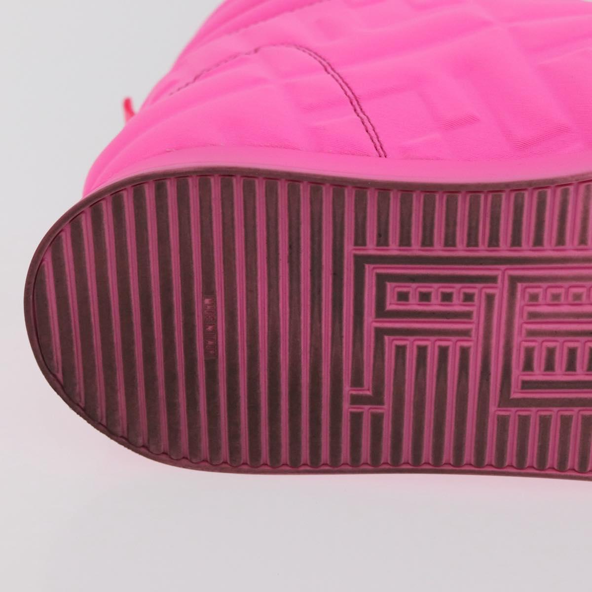 FENDI Zucca Canvas Sneakers 39 Pink Auth 181201A