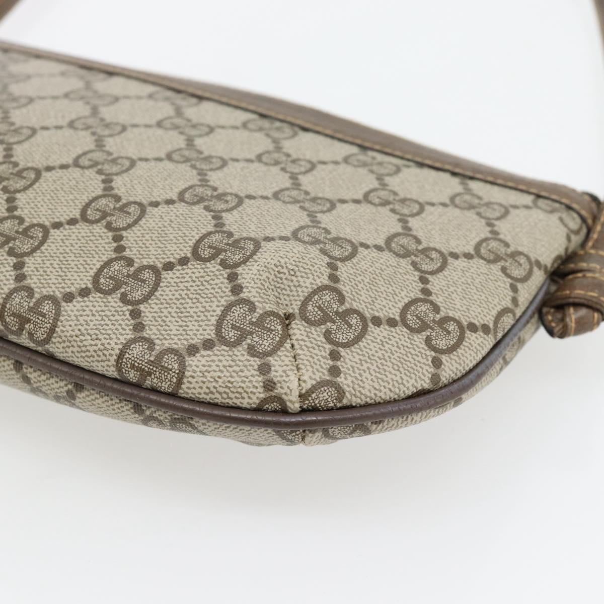 GUCCI GG Supreme Shoulder Bag PVC Beige Gold 904 02 020 Auth 181212