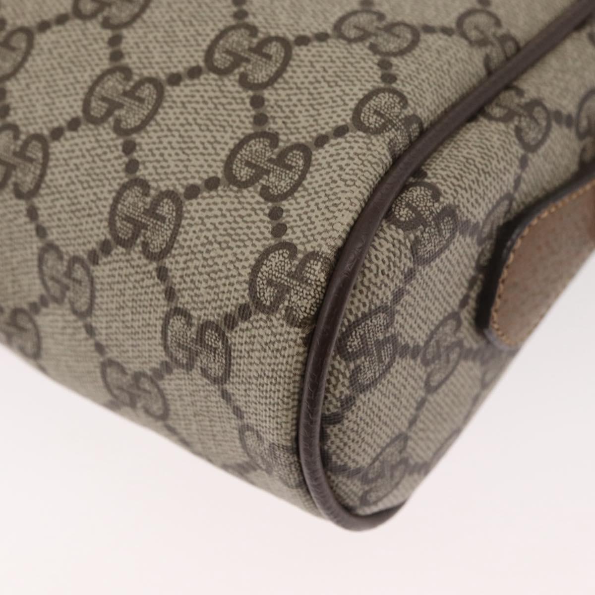 GUCCI GG Supreme Web Sherry Line Bag PVC Beige Gold 67 02 004 Auth 181214