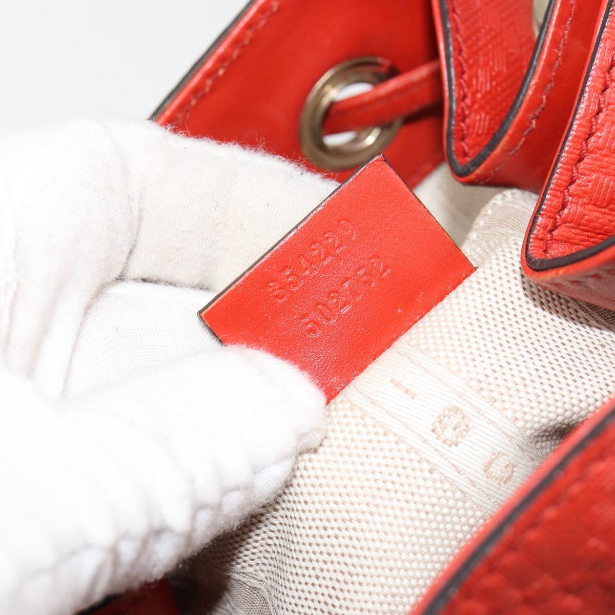 GUCCI Diamante Shoulder Bag Leather Red Gold 354229 Auth 181220
