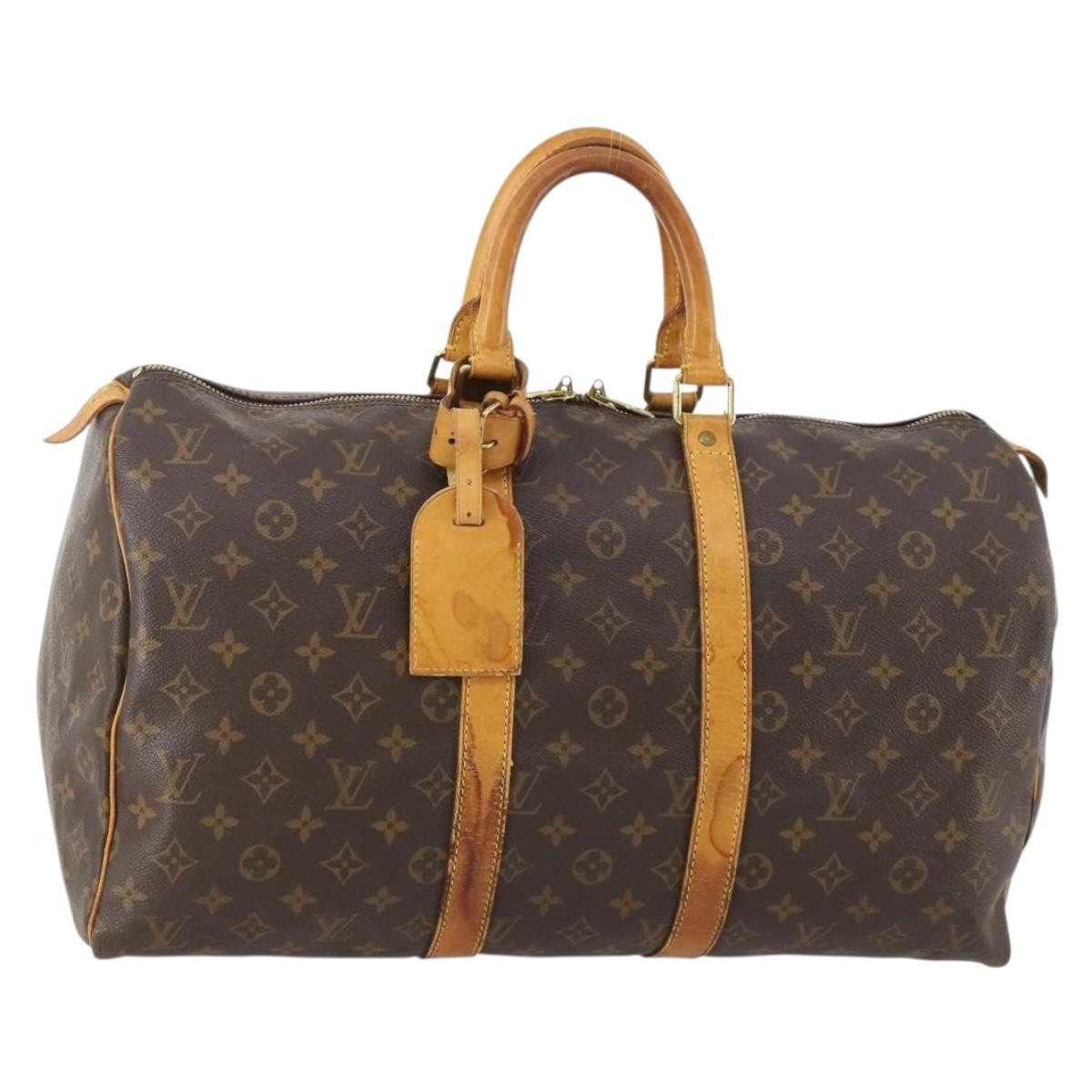 LOUIS VUITTON Monogram Keepall 45 Boston Bag M41428 LV Auth 181227