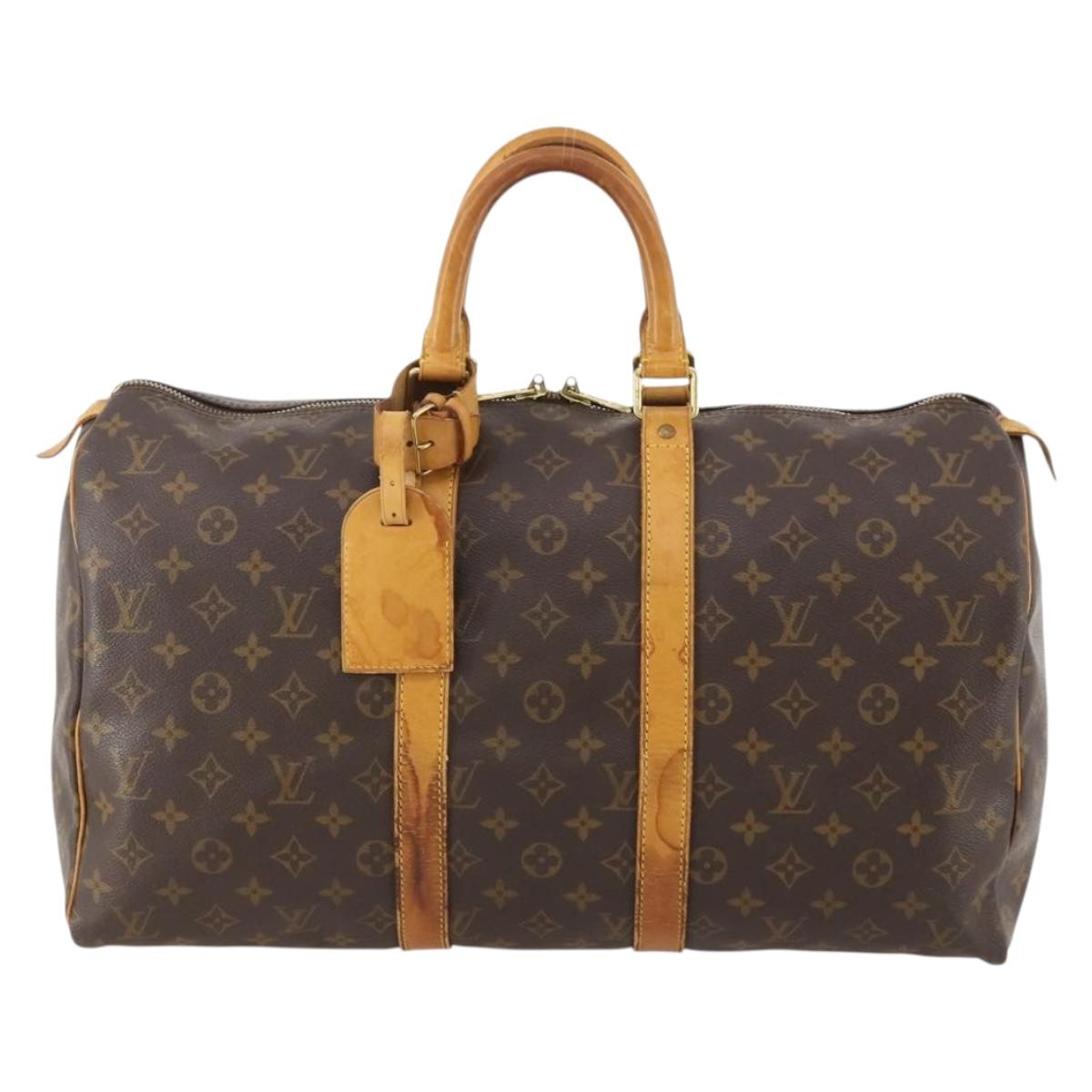 LOUIS VUITTON Monogram Keepall 45 Boston Bag M41428 LV Auth 181227