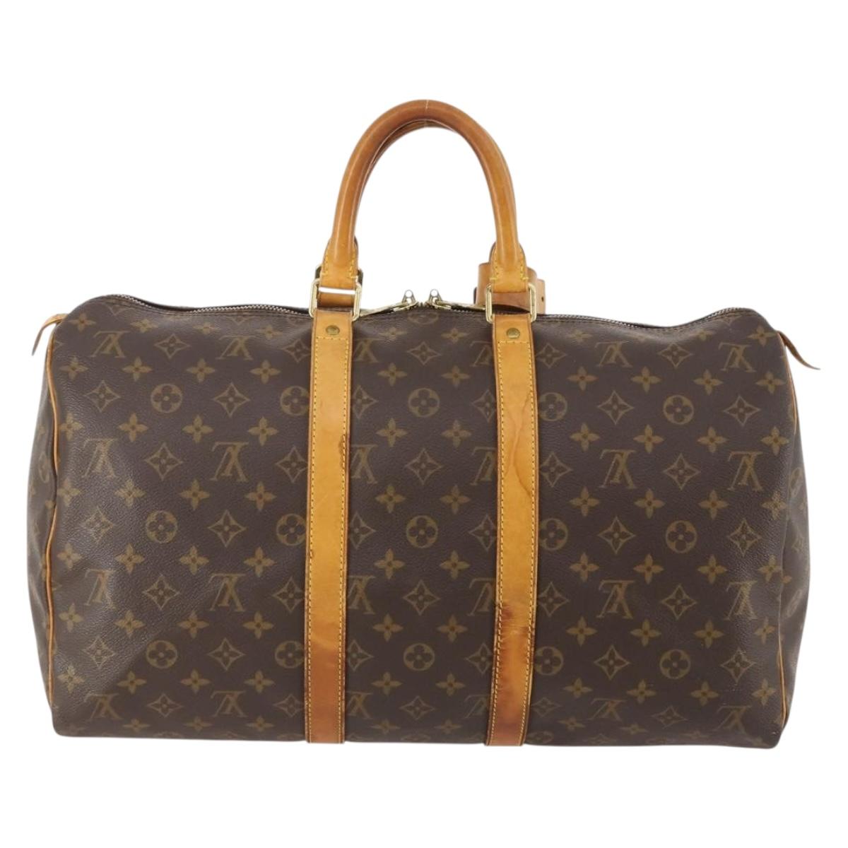 LOUIS VUITTON Monogram Keepall 45 Boston Bag M41428 LV Auth 181227