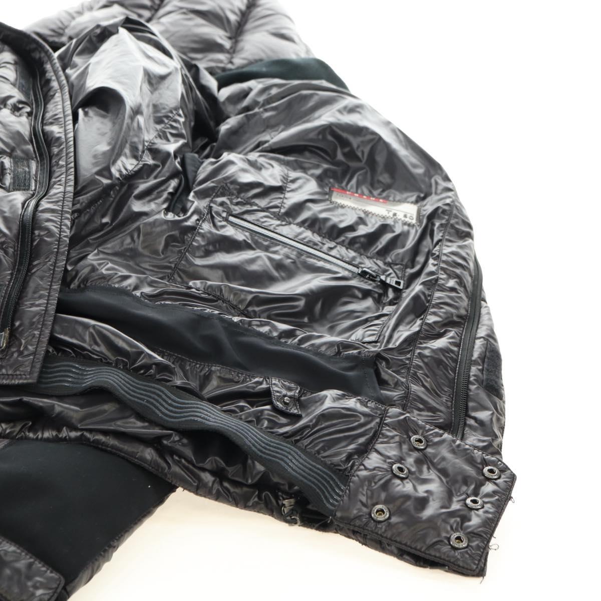 PRADA Sports Down Jacket Nylon Black Auth 181234A