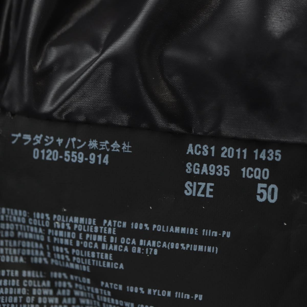 PRADA Sports Down Jacket Nylon Black Auth 181234A