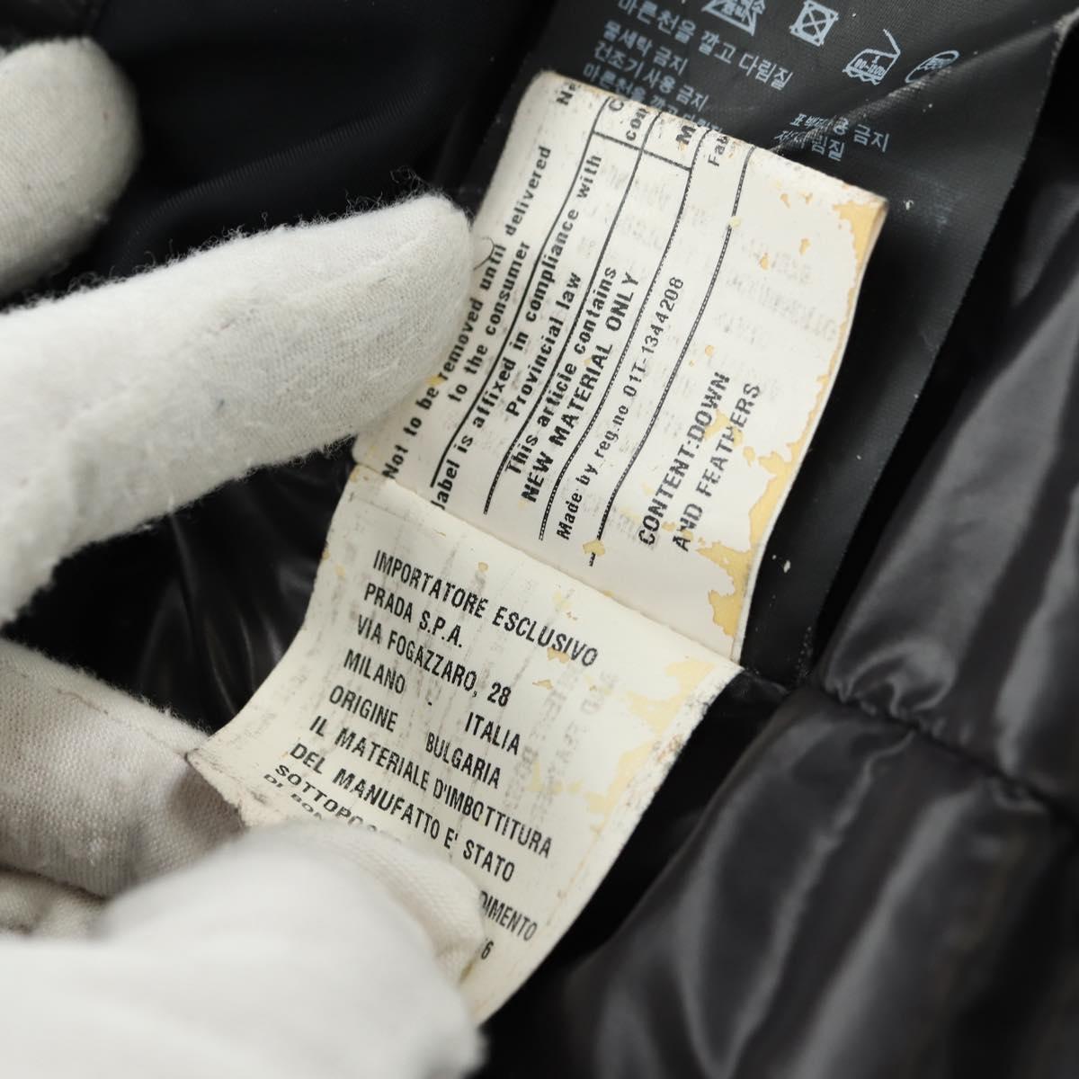 PRADA Sports Down Jacket Nylon Black Auth 181234A