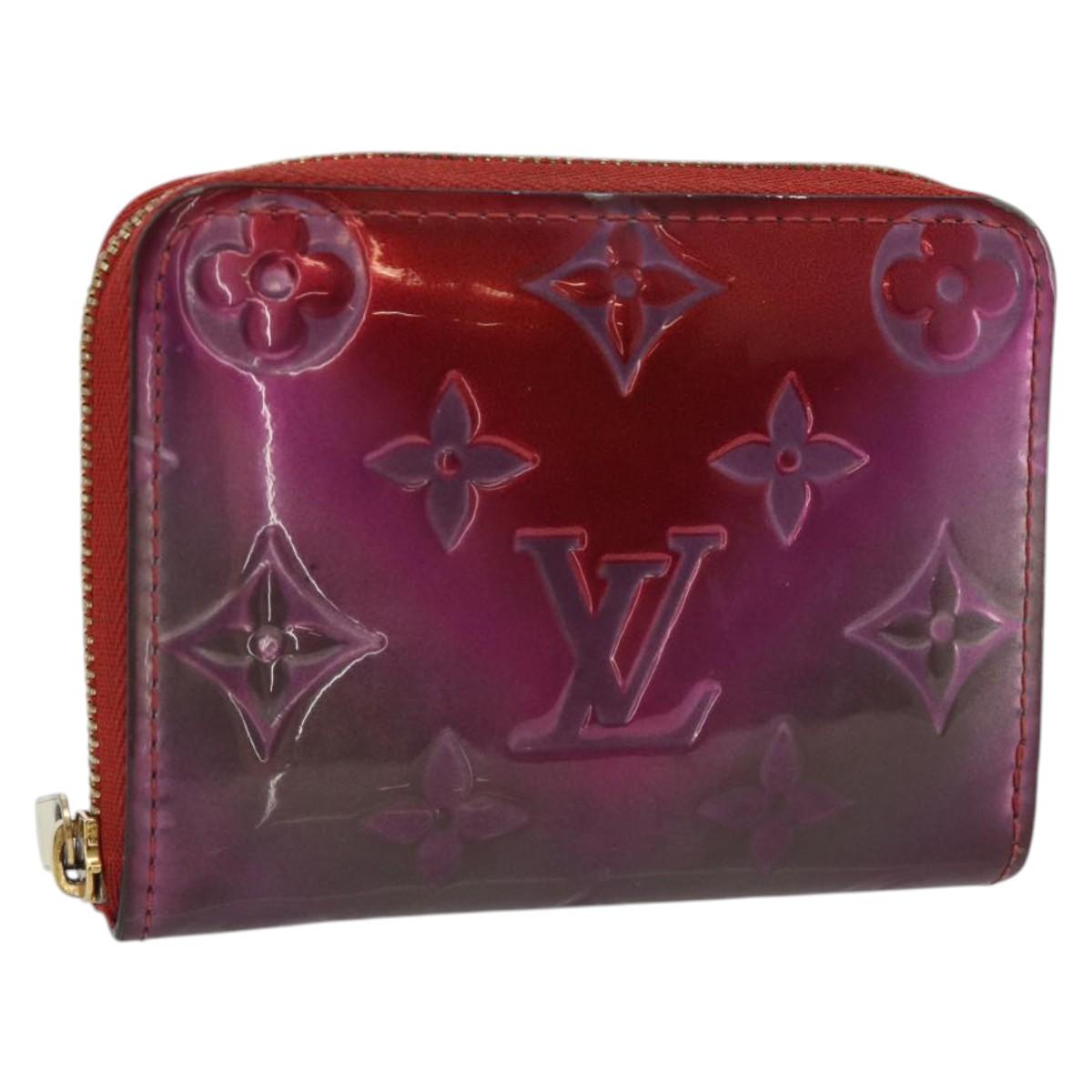 LOUIS VUITTON Vernis Valentine Limited Zippy Coin Purse Red M90523 Auth 181236A