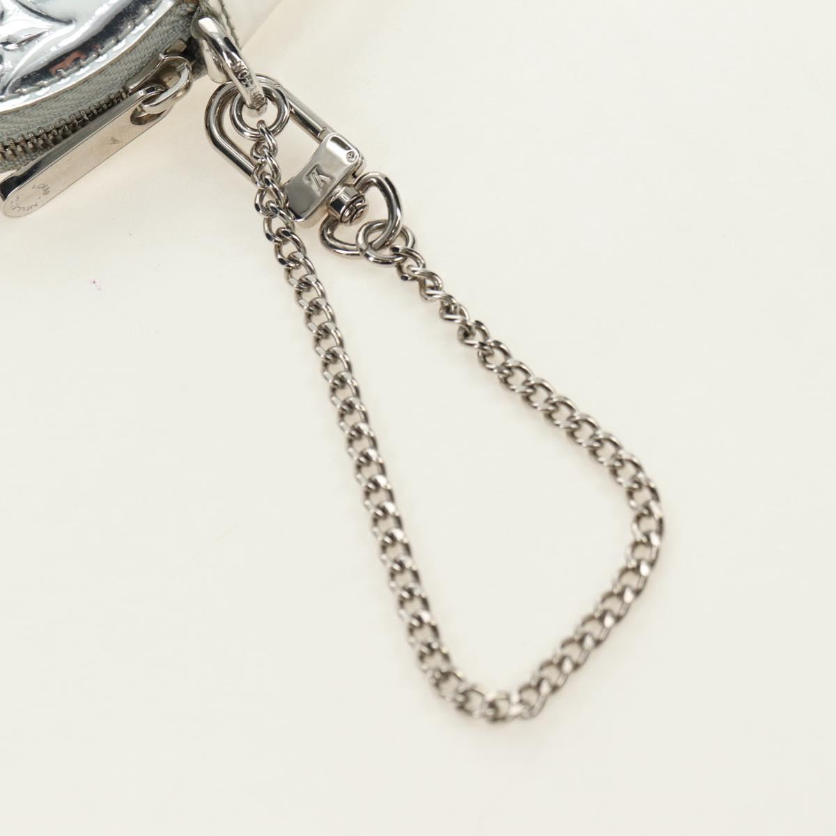 LOUIS VUITTON Miroir Porte Monnaie Coeur Coin Purse Silver M93566 Auth 181238V
