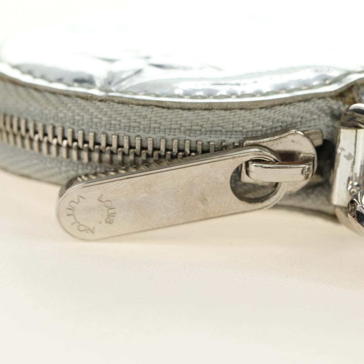 LOUIS VUITTON Miroir Porte Monnaie Coeur Coin Purse Silver M93566 Auth 181238V