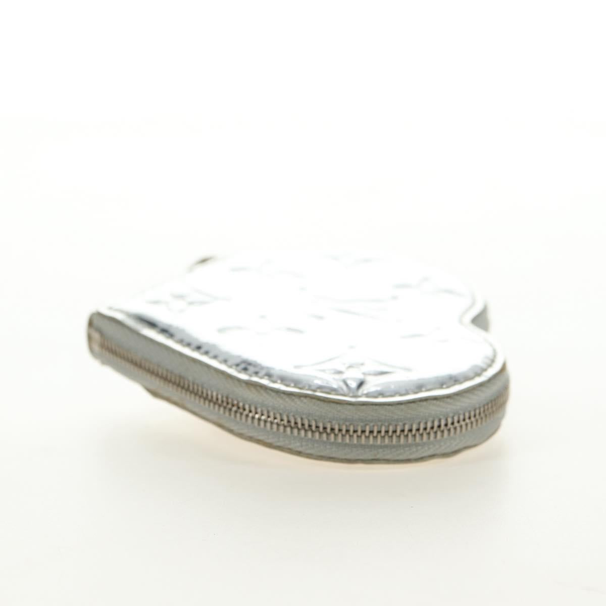 LOUIS VUITTON Miroir Porte Monnaie Coeur Coin Purse Silver M93566 Auth 181238V