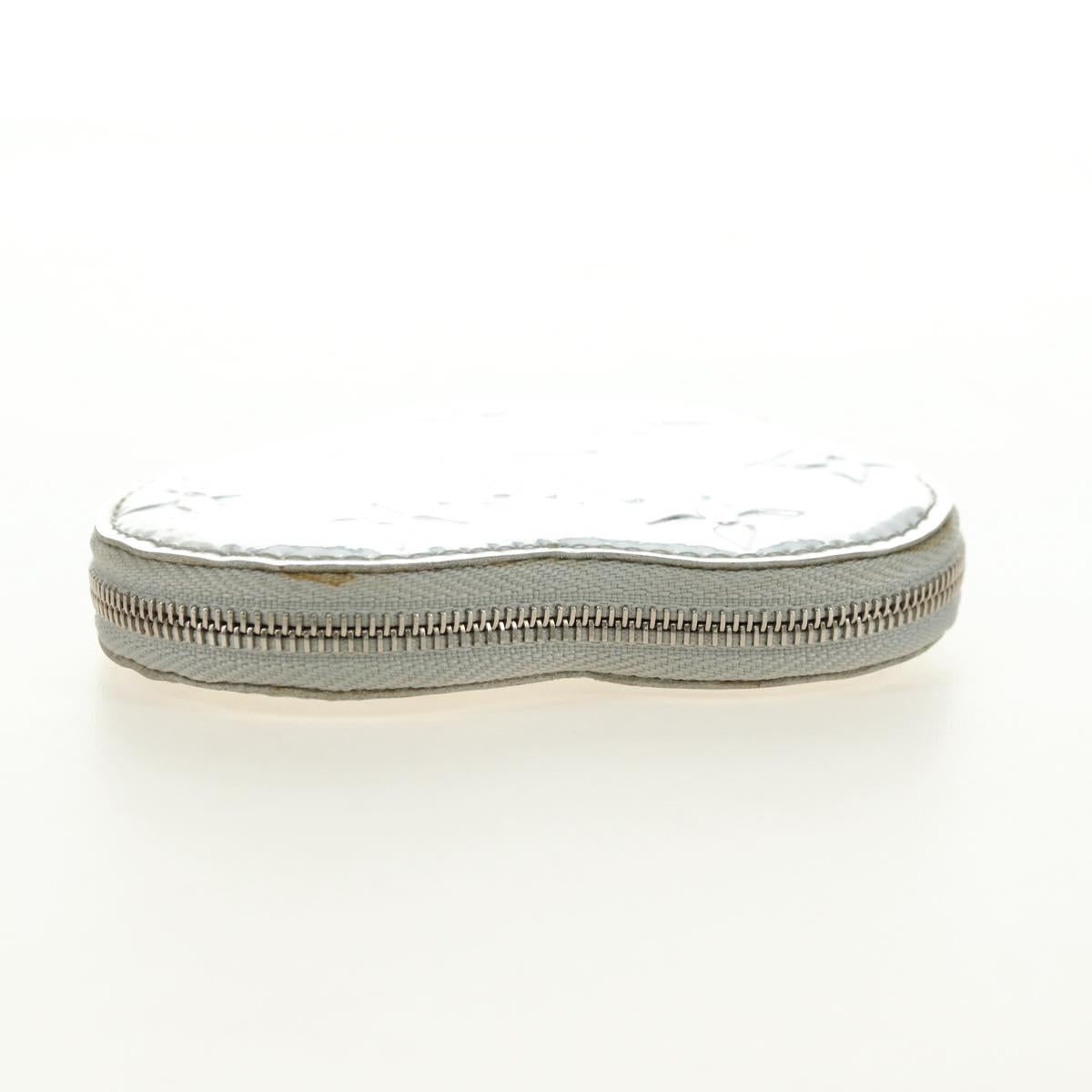 LOUIS VUITTON Miroir Porte Monnaie Coeur Coin Purse Silver M93566 Auth 181238V