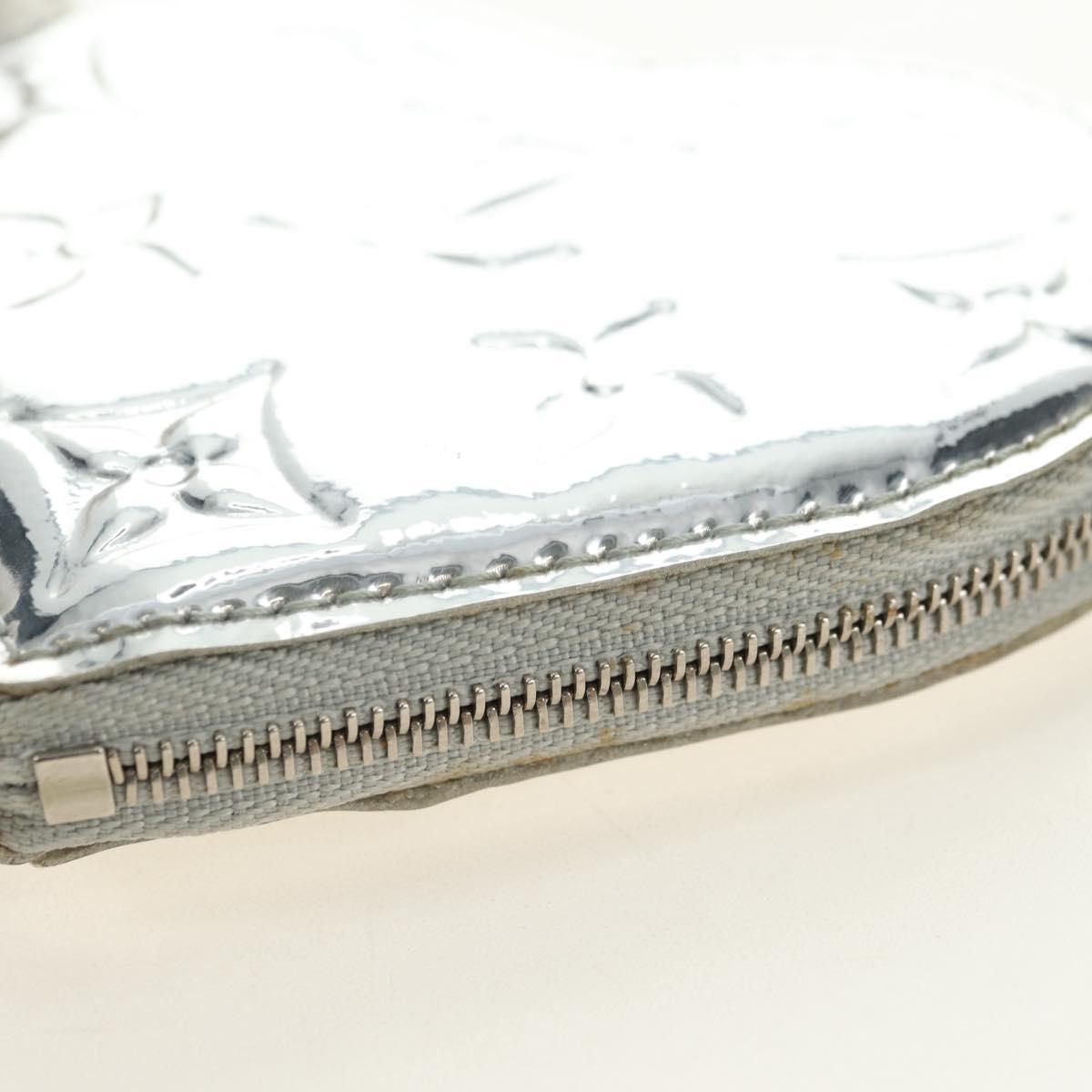 LOUIS VUITTON Miroir Porte Monnaie Coeur Coin Purse Silver M93566 Auth 181238V