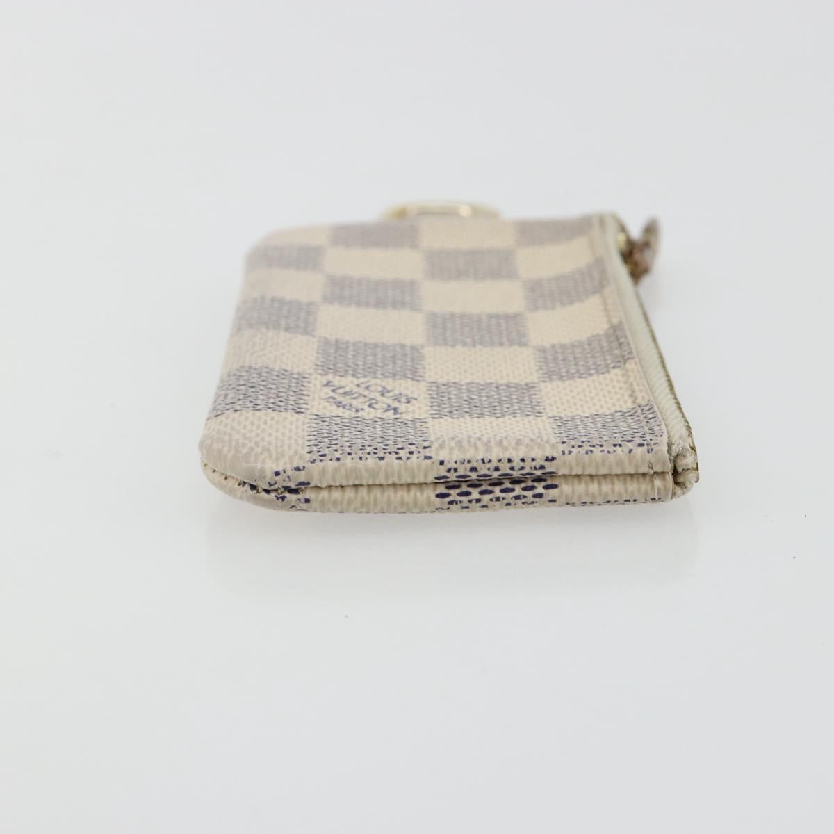 LOUIS VUITTON Damier Azur Pochette Cles Coin Purse N62659 LV Auth 181239