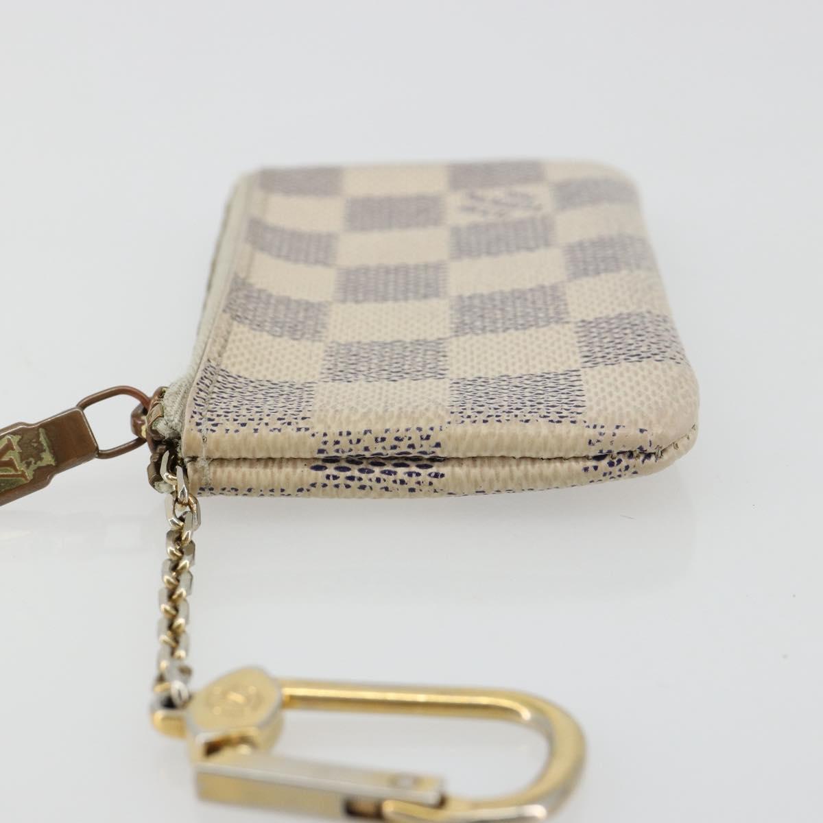 LOUIS VUITTON Damier Azur Pochette Cles Coin Purse N62659 LV Auth 181239