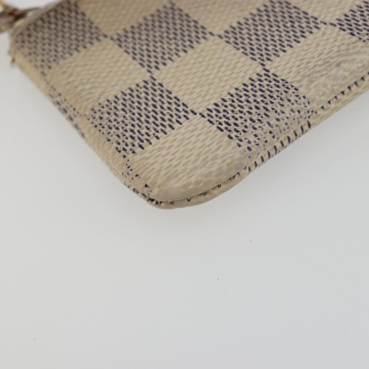LOUIS VUITTON Damier Azur Pochette Cles Coin Purse N62659 LV Auth 181239