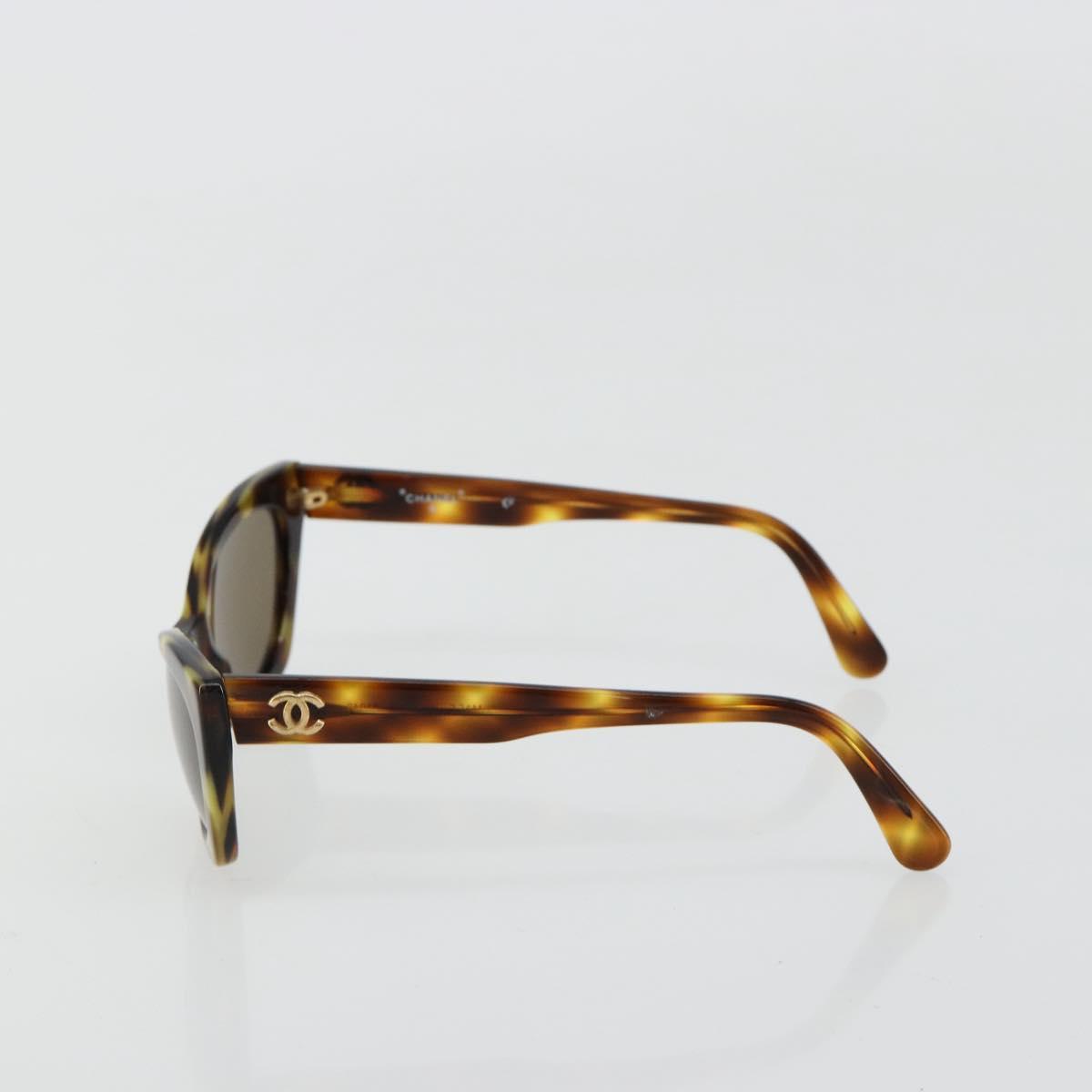 CHANEL Sunglasses plastic Brown CC Auth 181241