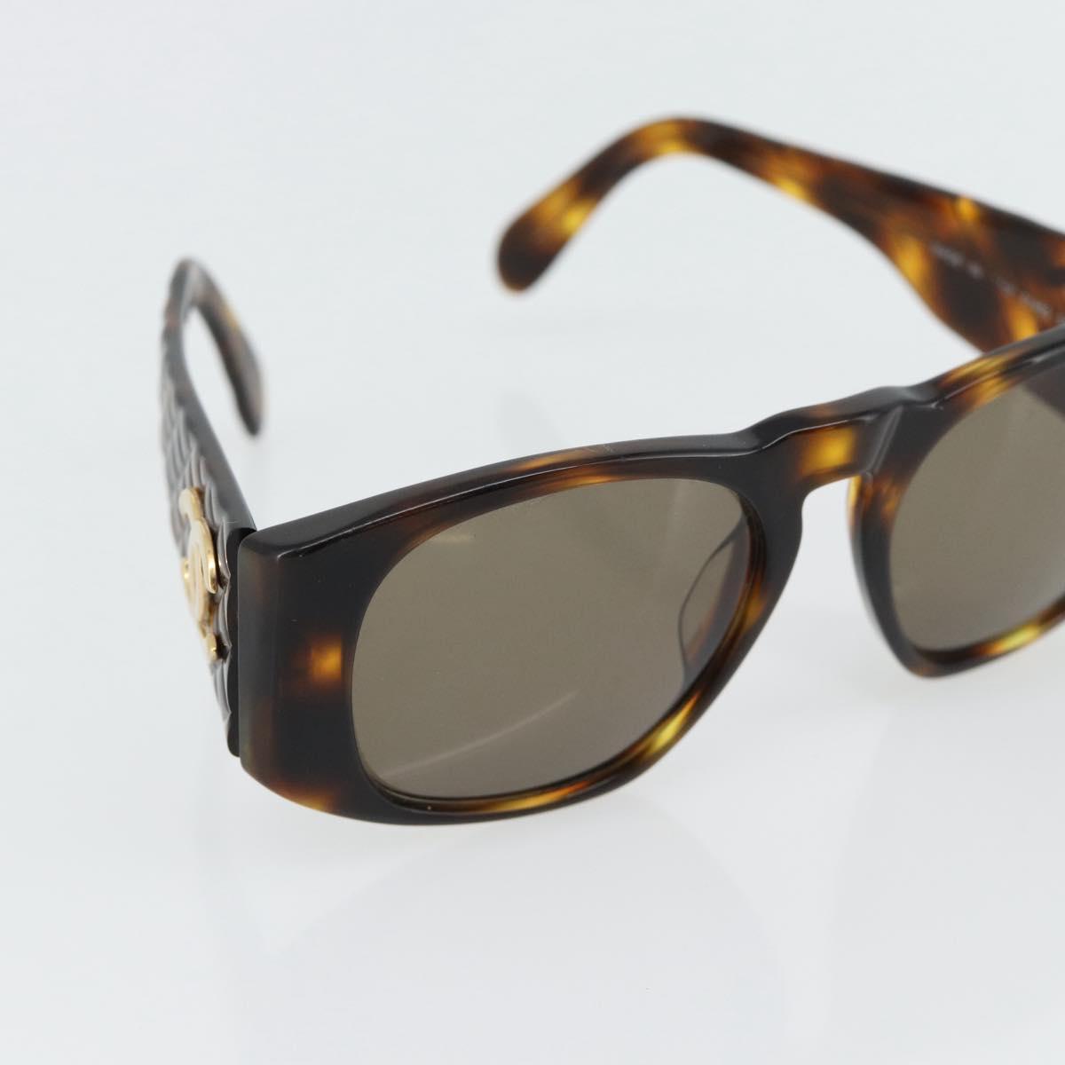 CHANEL Matelasse Sunglasses plastic Brown CC Auth 181242