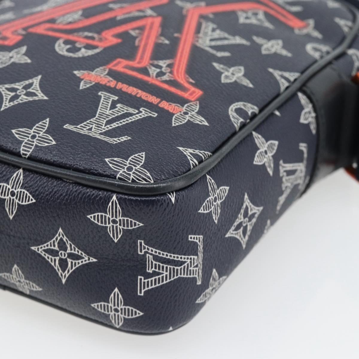 LOUIS VUITTON Monogram Ink Upside Down Danube PM Bag Navy M43678 LV Auth 181264