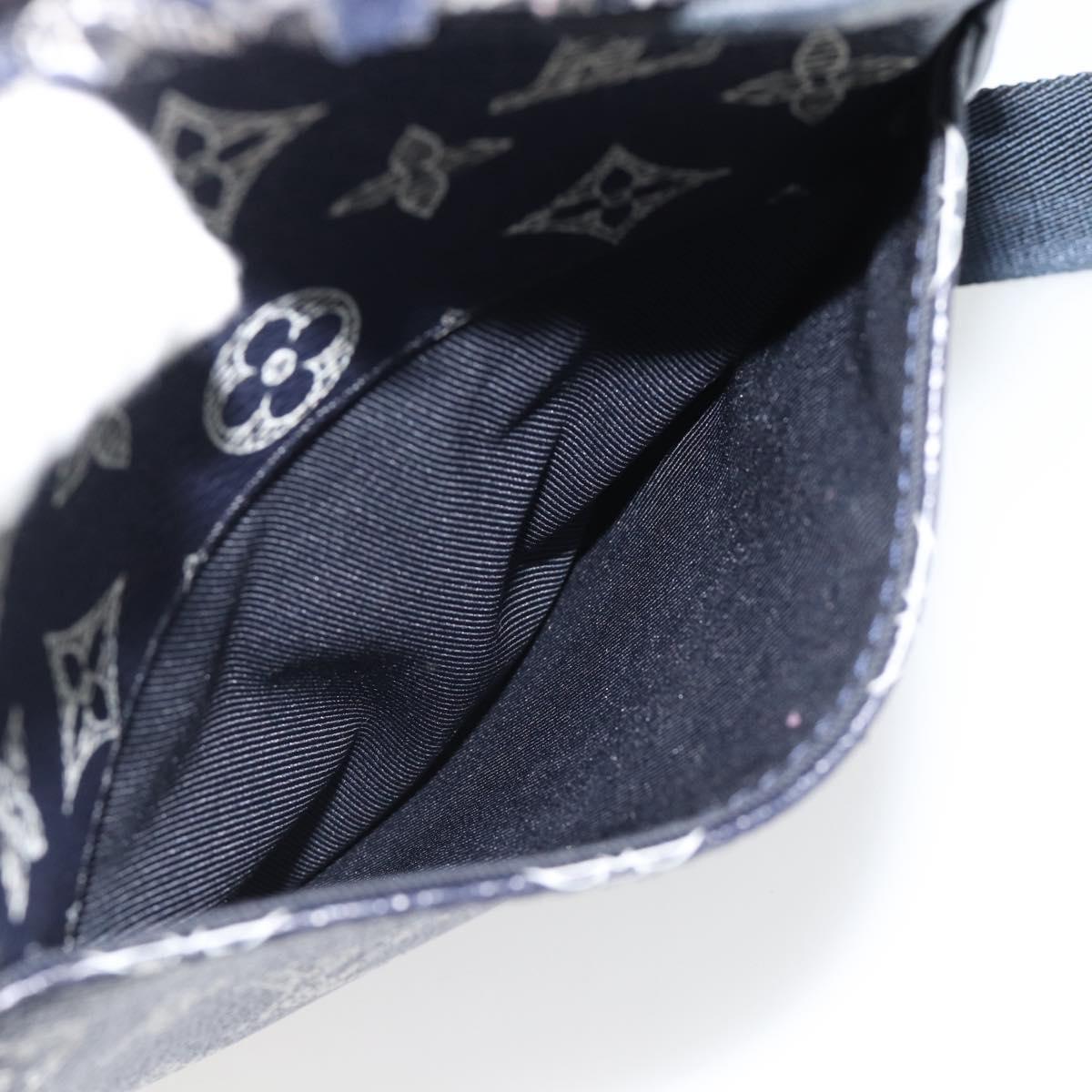 LOUIS VUITTON Monogram Ink Upside Down Danube PM Bag Navy M43678 LV Auth 181264