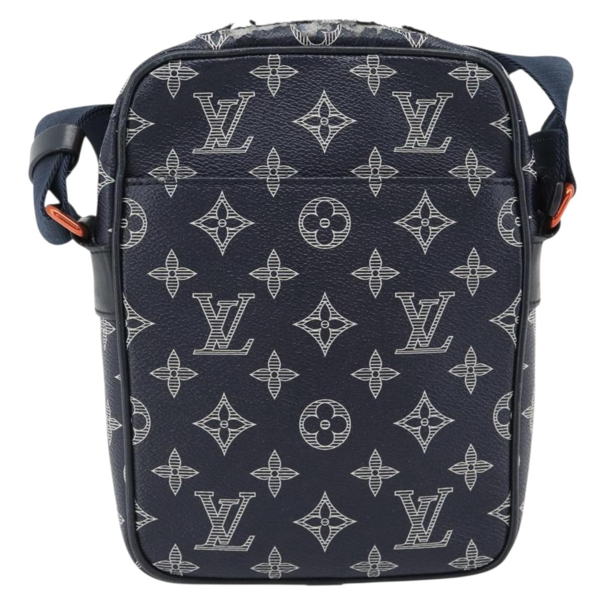 LOUIS VUITTON Monogram Ink Upside Down Danube PM Bag Navy M43678 LV Auth 181264