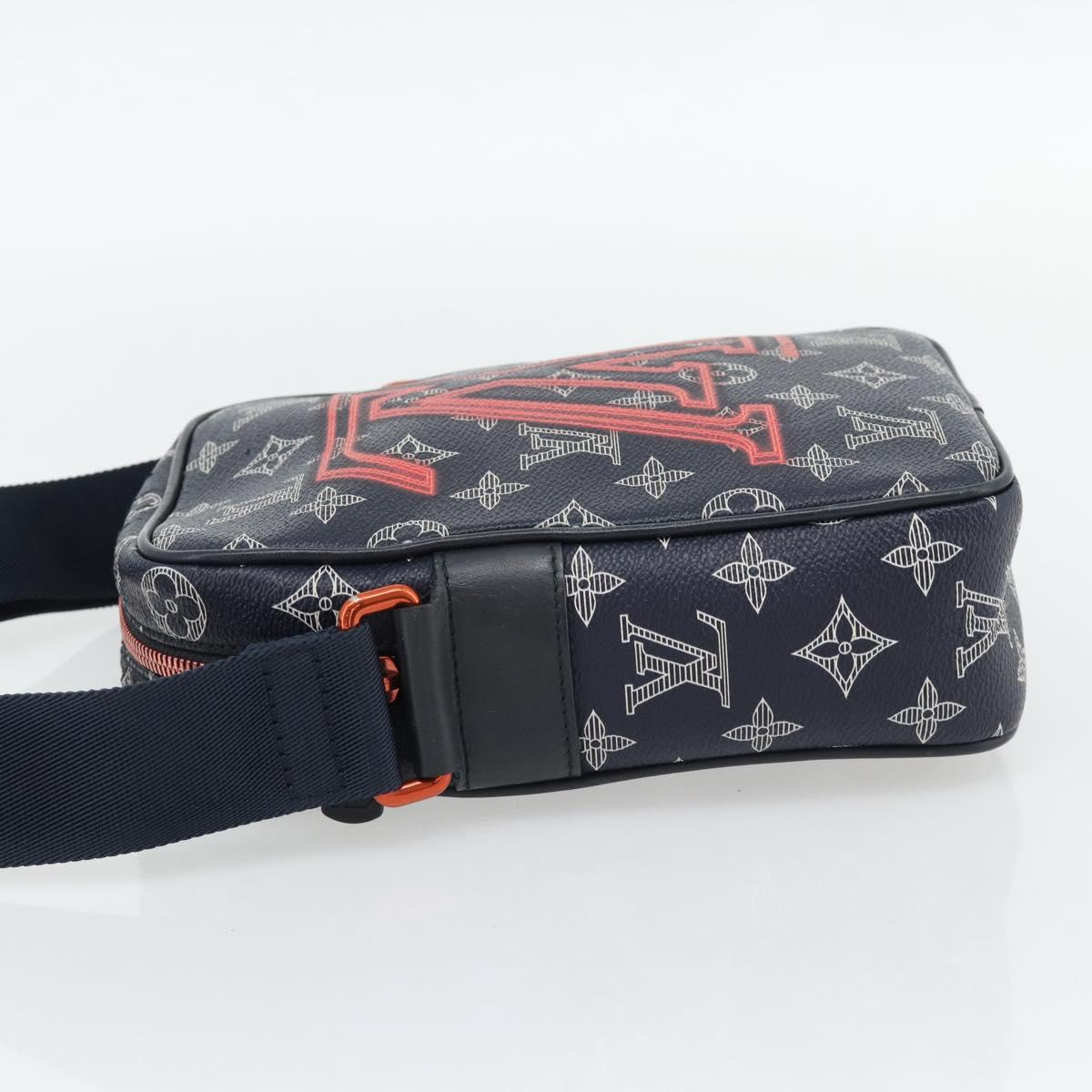 LOUIS VUITTON Monogram Ink Upside Down Danube PM Bag Navy M43678 LV Auth 181264