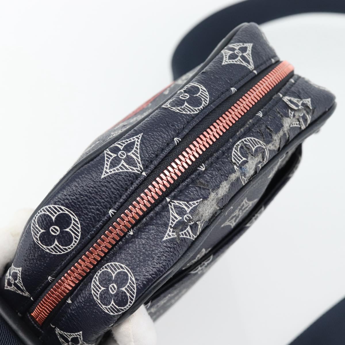 LOUIS VUITTON Monogram Ink Upside Down Danube PM Bag Navy M43678 LV Auth 181264