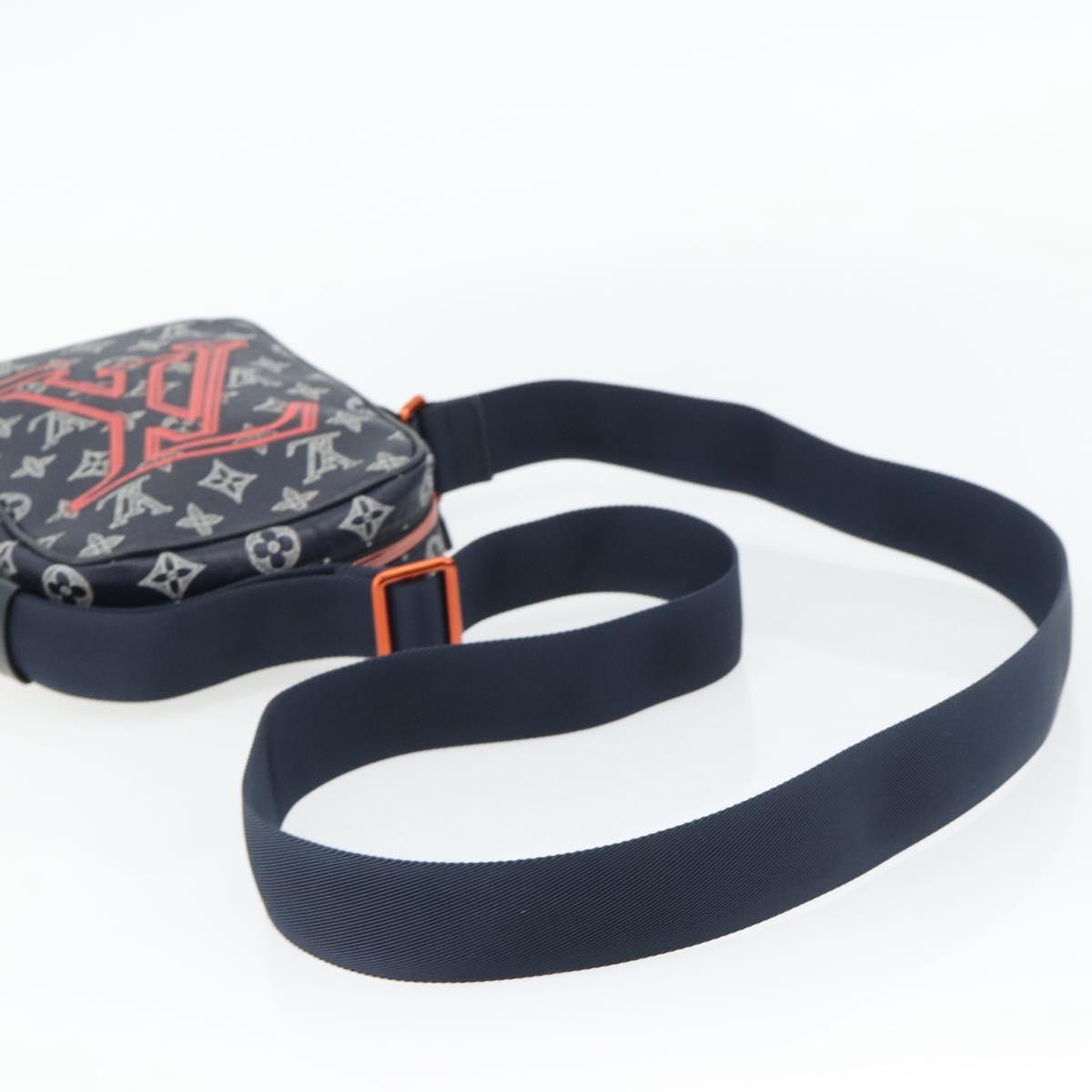 LOUIS VUITTON Monogram Ink Upside Down Danube PM Bag Navy M43678 LV Auth 181264