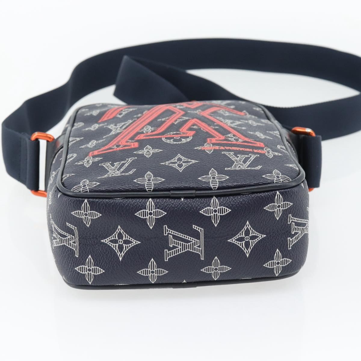 LOUIS VUITTON Monogram Ink Upside Down Danube PM Bag Navy M43678 LV Auth 181264