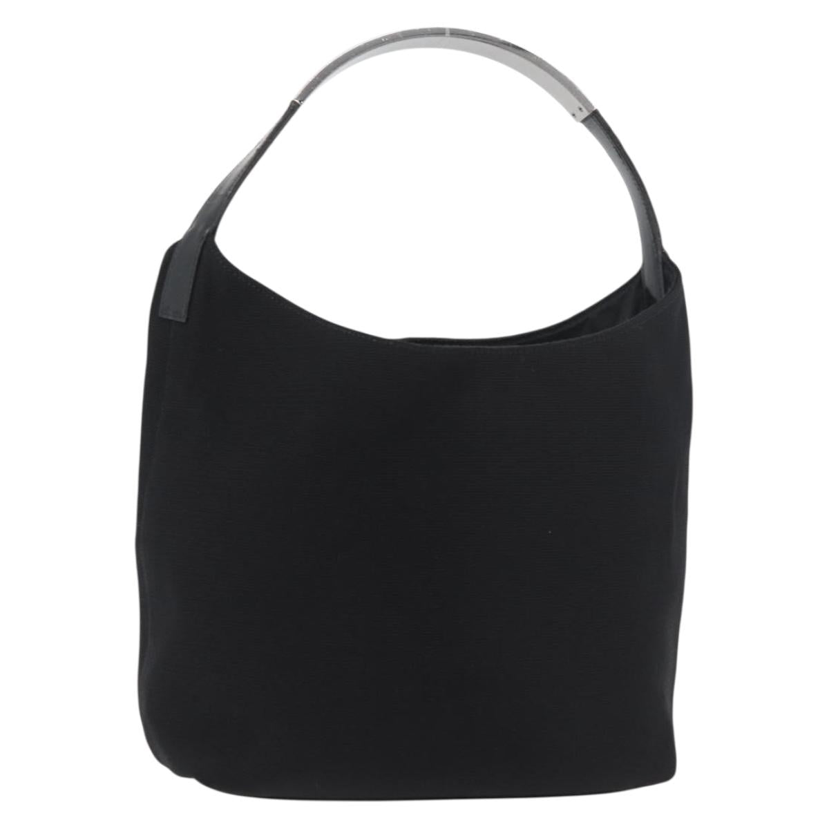 GUCCI Shoulder Bag Canvas Black Silver 001 3298 Auth 181270