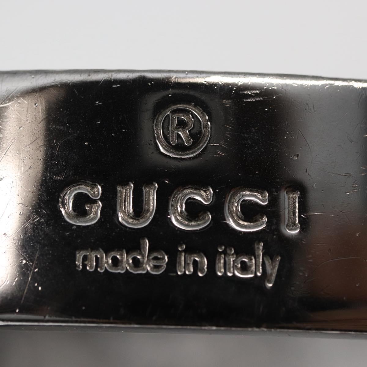 GUCCI Shoulder Bag Canvas Black Silver 001 3298 Auth 181270