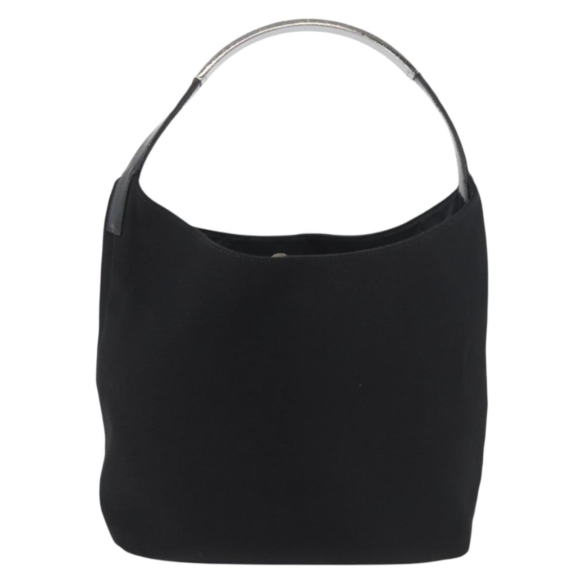 GUCCI Shoulder Bag Canvas Black Silver 001 3298 Auth 181270