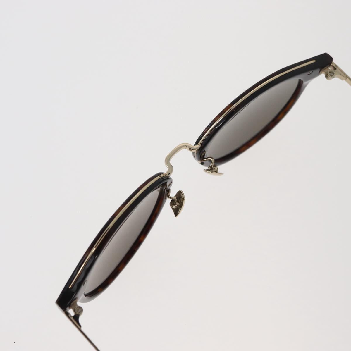 SAINT LAURENT Sunglasses Metal Brown Gold Auth 181281A