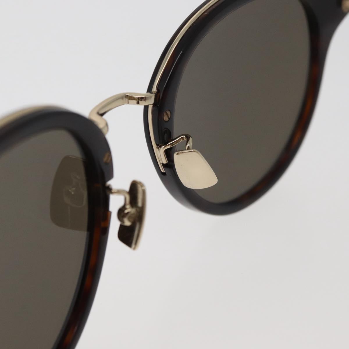 SAINT LAURENT Sunglasses Metal Brown Gold Auth 181281A