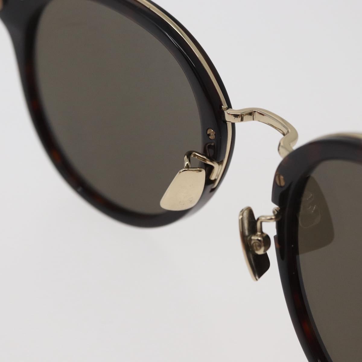 SAINT LAURENT Sunglasses Metal Brown Gold Auth 181281A