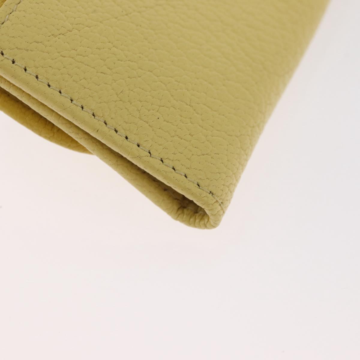 Miu Miu Key Case Leather Yellow Gold Auth 181289A