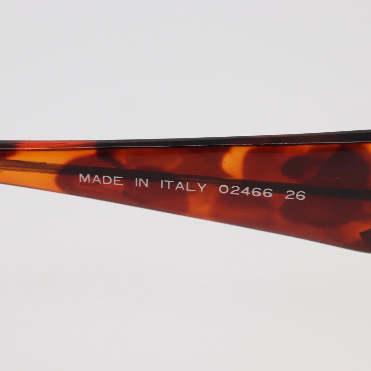 CHANEL COCO Mark Sunglasses Plastic Brown Gold CC Auth 181291M
