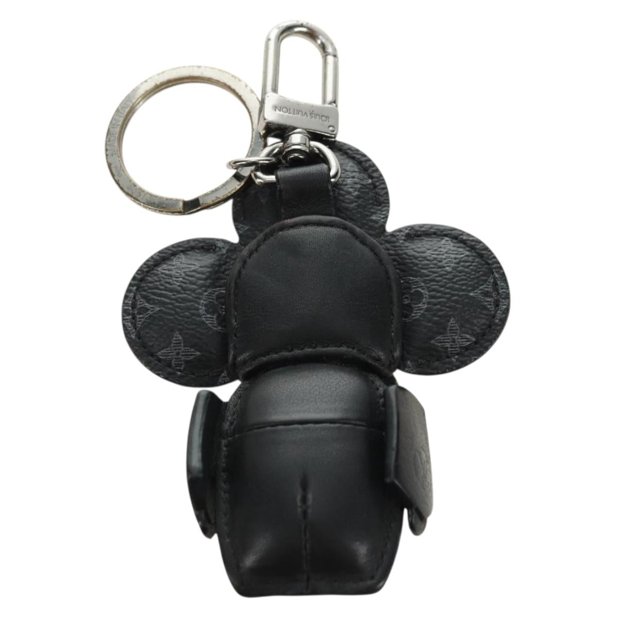 LOUIS VUITTON Monogram Eclipse Porte Cles de Vivienne Charm MP1998 Auth 181294M
