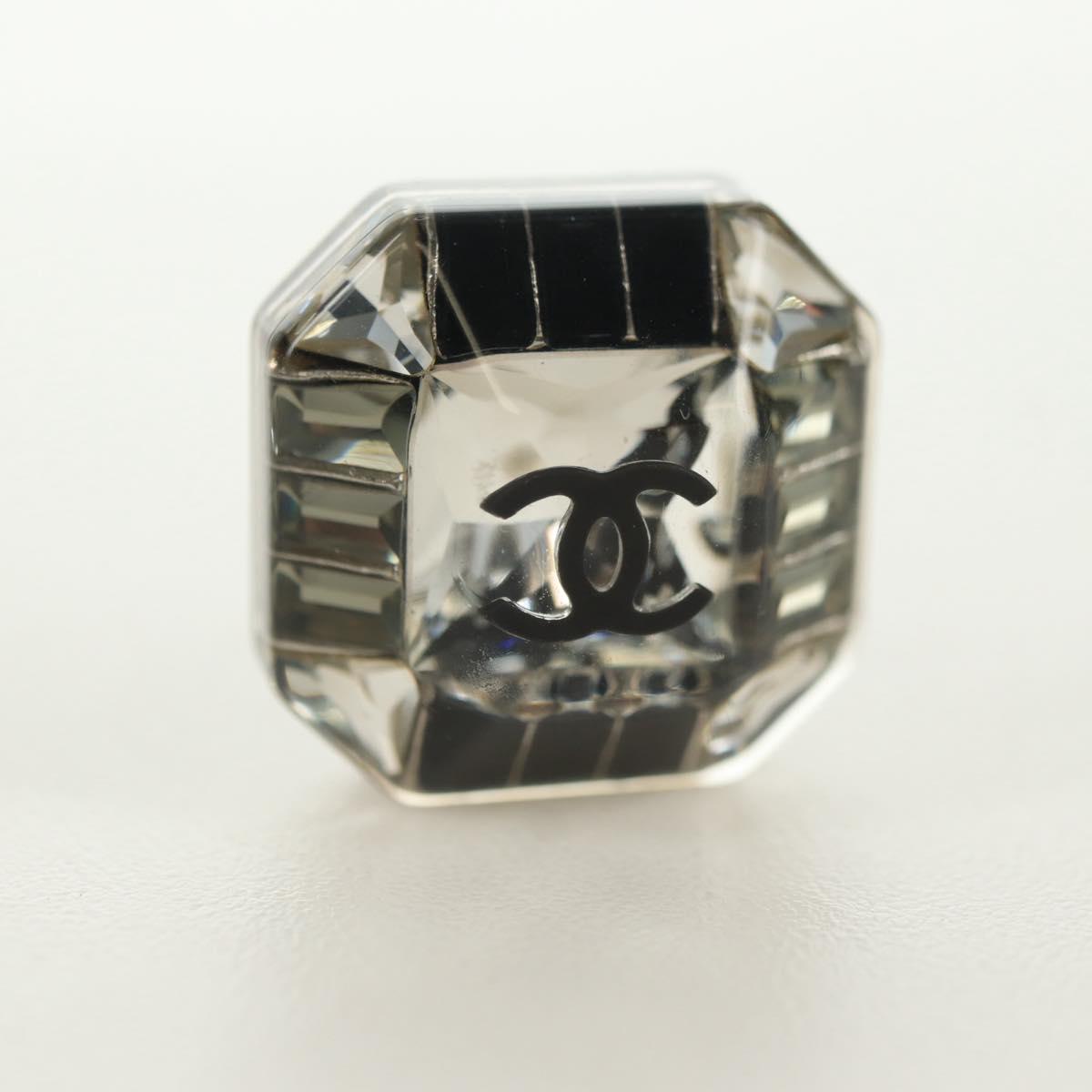 CHANEL COCO Mark Pierce metal Clear CC Auth 181297M