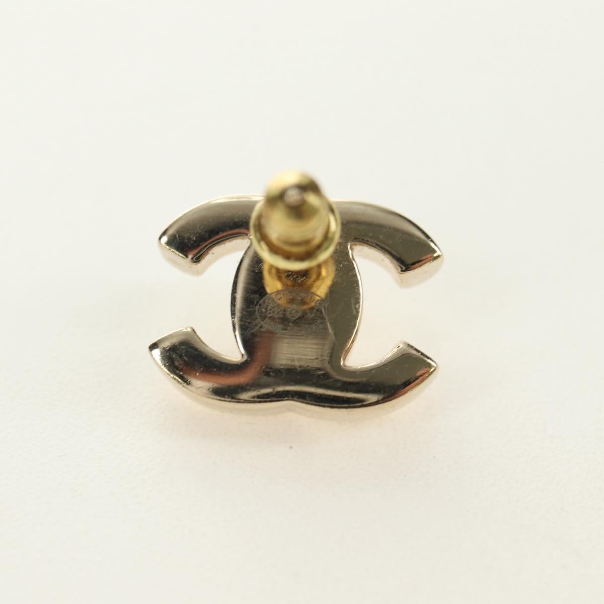 CHANEL COCO Mark Pierce metal Gold Tone CC Auth 181298M