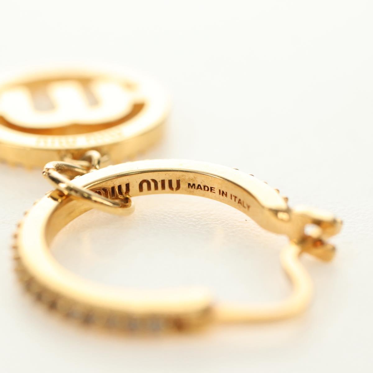 Miu Miu Pierce metal Gold Tone Auth 181299M
