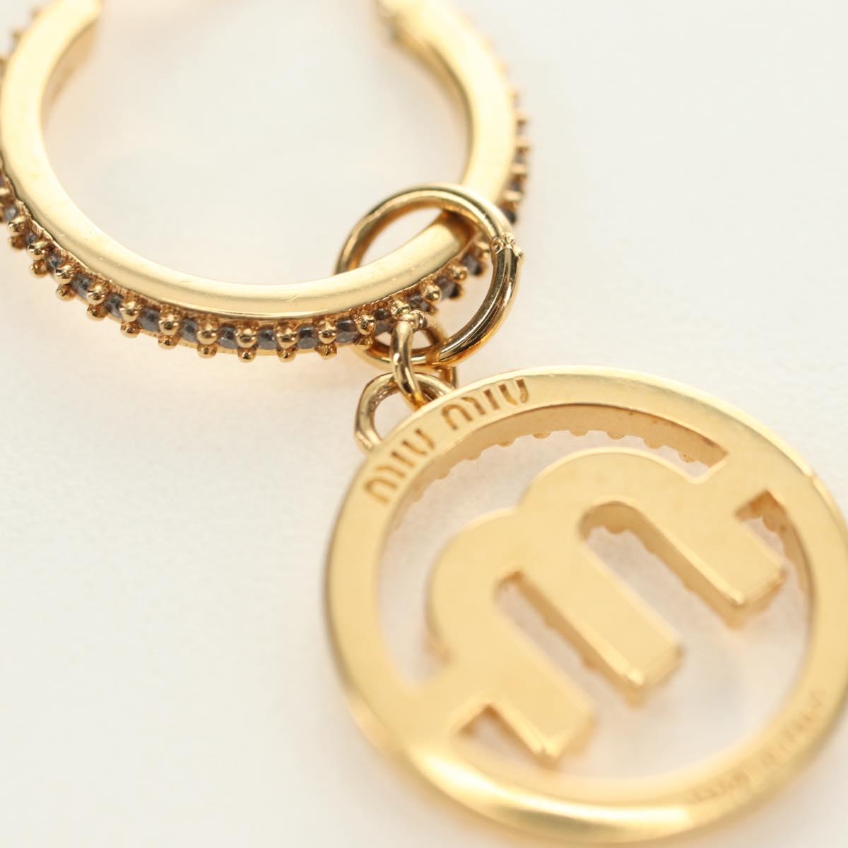 Miu Miu Pierce metal Gold Tone Auth 181299M