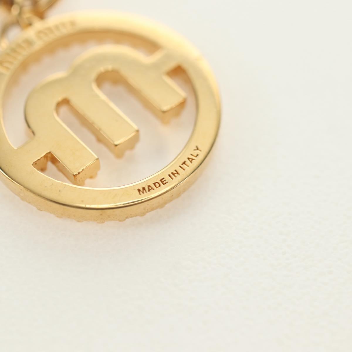 Miu Miu Pierce metal Gold Tone Auth 181299M