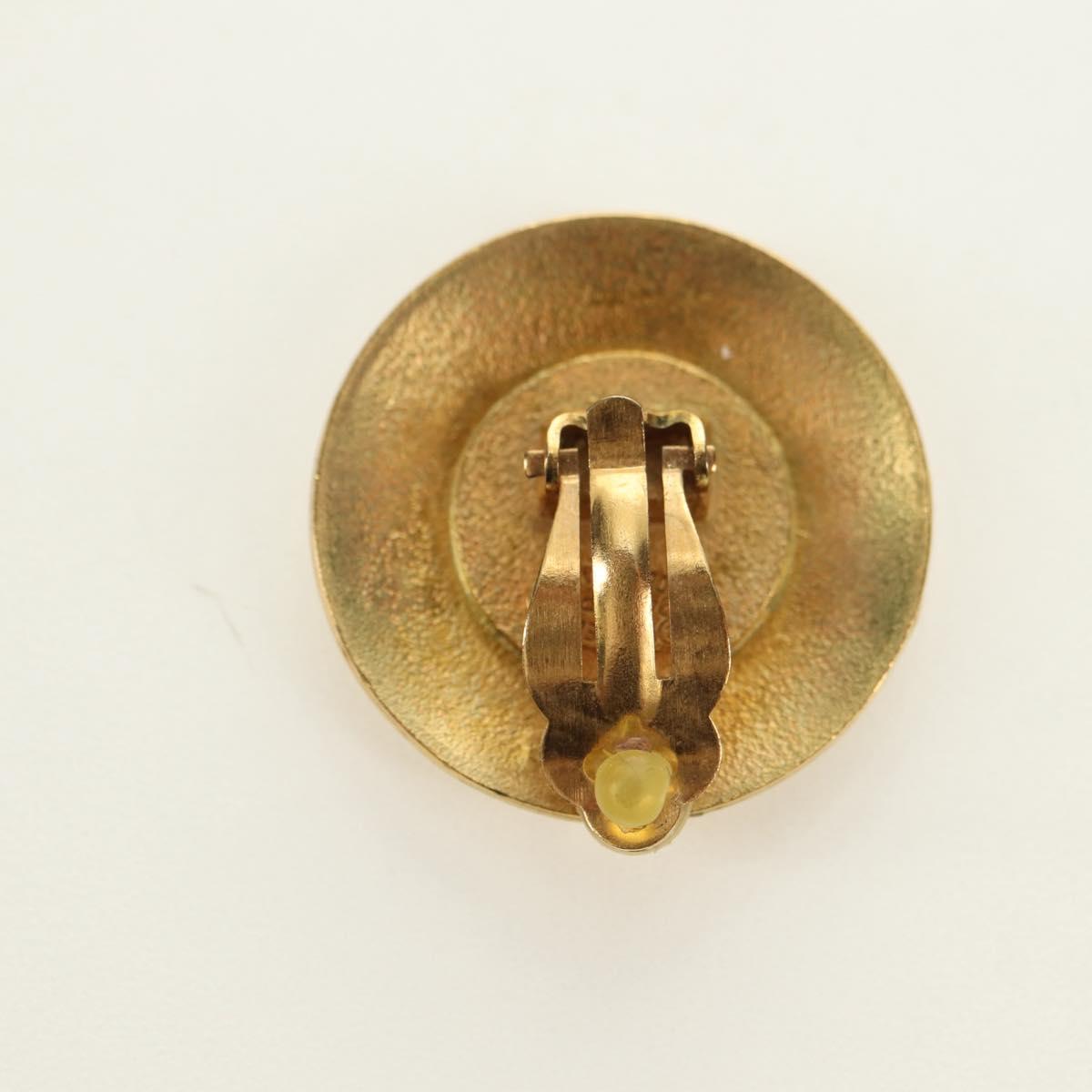 CHANEL COCO Mark Earring metal Gold Tone CC Auth 181300V