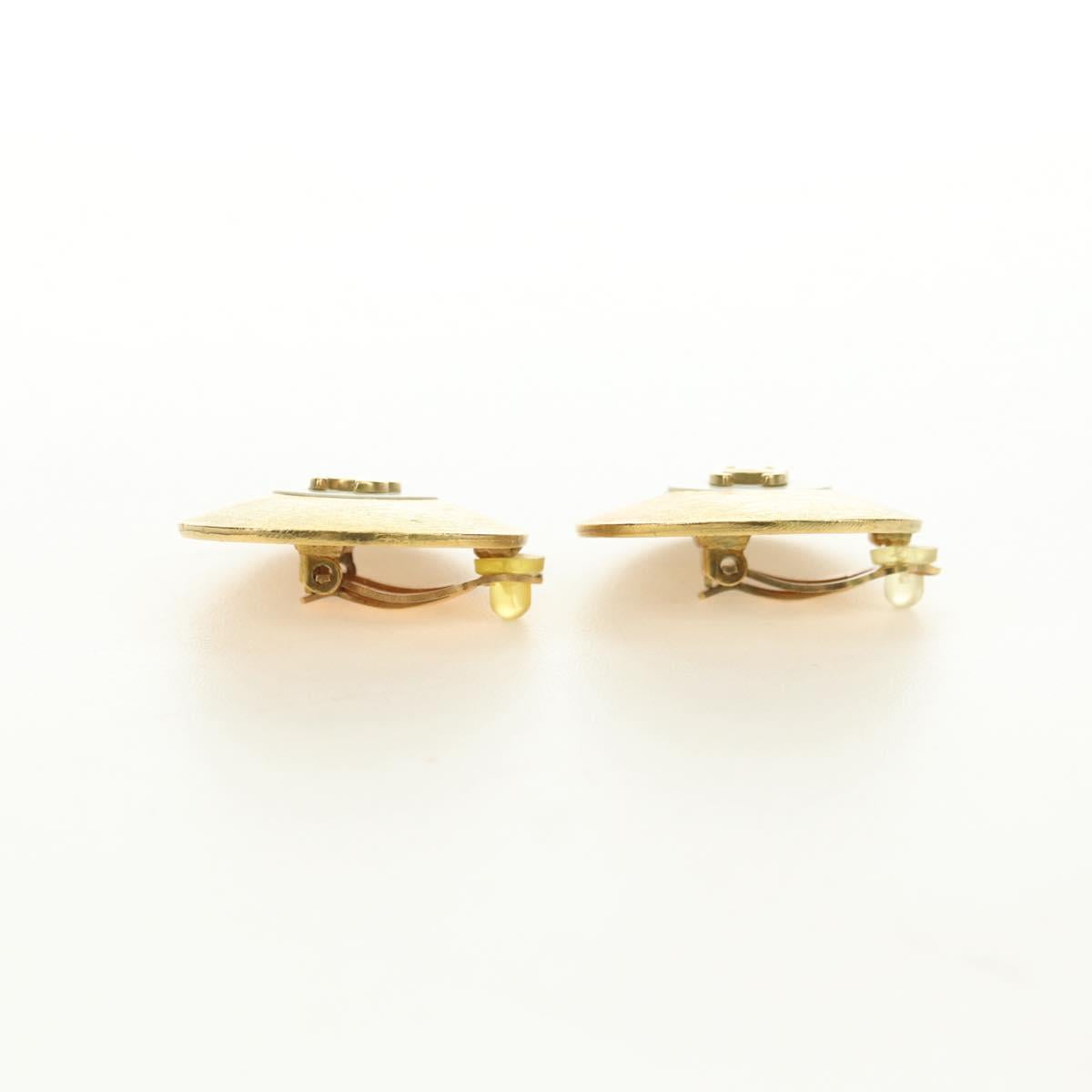 CHANEL COCO Mark Earring metal Gold Tone CC Auth 181300V