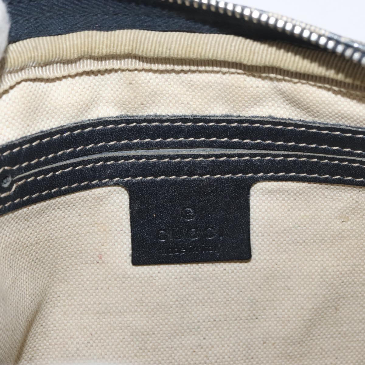 GUCCI GG Supreme Shoulder Bag PVC Navy Silver 201447 Auth 181305