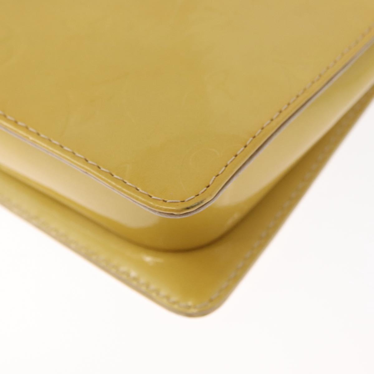LOUIS VUITTON Monogram Vernis Motto Accessory Pouch Beige M91136 LV Auth 181309