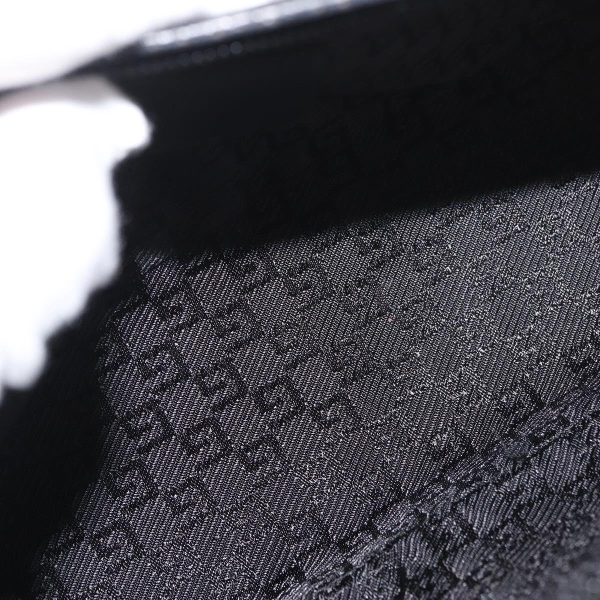GUCCI Accessory Pouch Nylon Black Gold 0391103 Auth 181313A