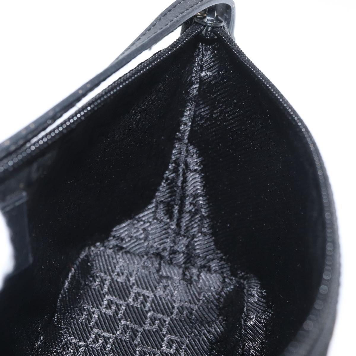 GUCCI Accessory Pouch Nylon Black Gold 0391103 Auth 181313A