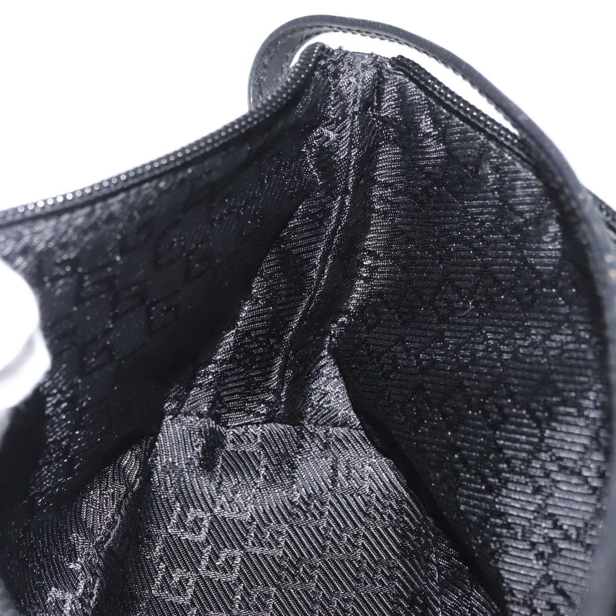 GUCCI Accessory Pouch Nylon Black Gold 0391103 Auth 181313A
